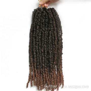 18 Inch Pre-looped Passion Crochet Hair for Women Synthetic Braids Ombre Pre-twisted Passion Twist Hair